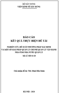 DỰ ÁN: “ĐIỀU TRA, KHẢO SÁT ĐÁNH GIÁ THỰC TRẠNG VIỆC ÁP DỤNG TẬP ĐỊNH MỨC DỰ TOÁN XÂY DỰNG CÔNG TRÌNH – PHẦN KHẢO SÁT XÂY DỰNG (CÔNG BỐ KÈM THEO VĂN BẢN SỐ 1779/BXD-VP NGÀY 16/8/2007 CỦA BỘ XÂY DỰNG) LÀM CƠ SỞ SỬA ĐỔI, BỔ SUNG HOÀN CHỈNH TẬP ĐỊNH MỨC NÀY”